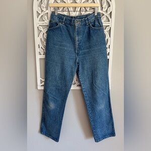 Vintage 80s Chic High Waisted Mom Jeans | Size 16 Short | Blue Denim